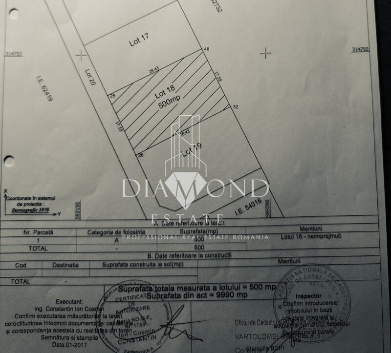 Berceni, strada Miorita, 0% comision, teren intravilan 500 mp